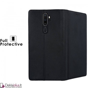Telone smart magnet serijos atverčiamas dėklas - juodas (Oppo A9 2020)
